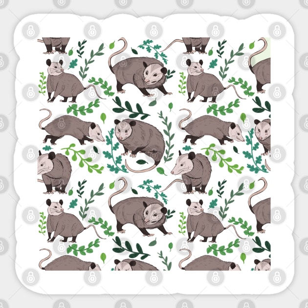 Possums & Plants Sticker by claudiecb